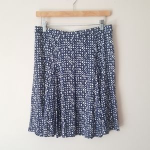 Max Studio Pleated Floral Print Skirt-B